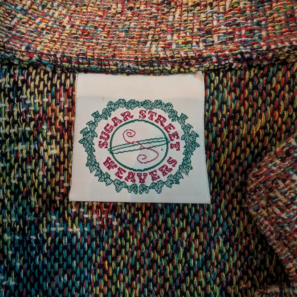 Sugar Street Weavers Cotton Woven Tapestry Angel Of Love Lena Liu Vintage Jacket - Picture 2 of 7